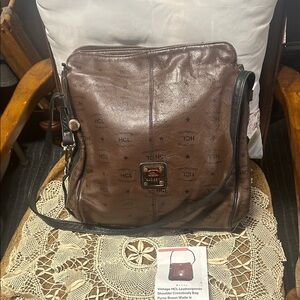 Vintage German purse Brown Leather Crossbody Bag
